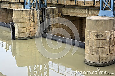 Jinnah Barrage -Large Gates Stock Photo