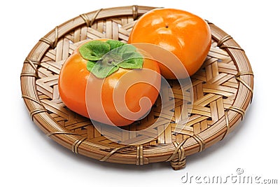 Jiro kaki, japanese persimmon Stock Photo