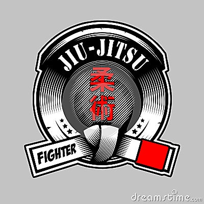 JIU JITSU BADGE Stock Photo