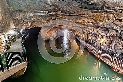 Jiugong Tunnel in Kinmen,Taiwan Stock Photo