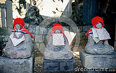 Jizo Bosatsu or japanese monk stone statue at Narita san Shinsho ji temple, Narita, Chiba, Japan Stock Photo