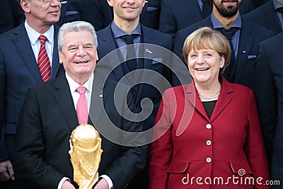 Joachim Gauck, Angela Merkel Editorial Stock Photo