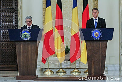 Joachim Gauck, Klaus Iohannis Editorial Stock Photo