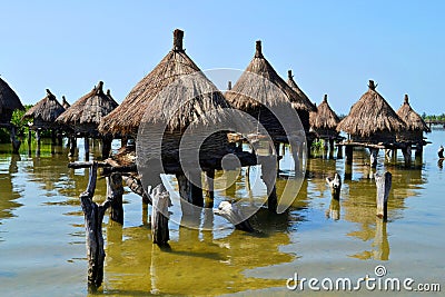 Joal Fadiouth - beautiful town built on shells in Senegal Stock Photo