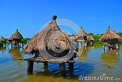 Joal Fadiouth - beautiful town built on shells in Senegal Stock Photo