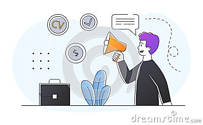 Job alter concept Vector Illustration