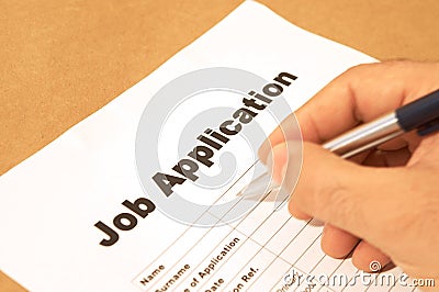 Job application Stock Photo