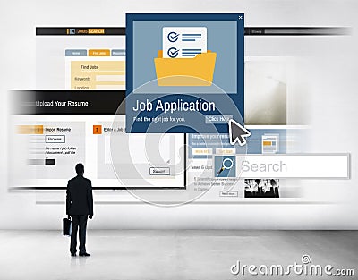 Job Application Apply Hiring Human Resources Concept Stock Photo