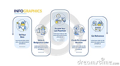 Job change checklist vector infographic template Vector Illustration