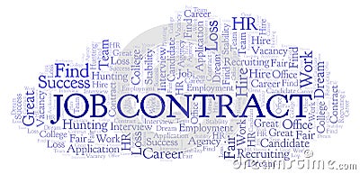 Job Contract word cloud. Stock Photo