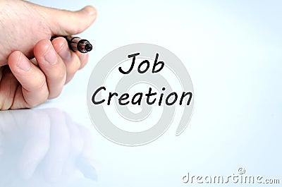 Job creation text concept Stock Photo