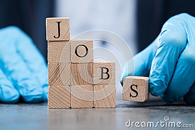 Job Cuts During Economic Recession Stock Photo