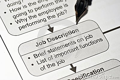 Job description Stock Photo