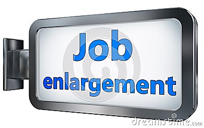 Job enlargement on billboard Stock Photo