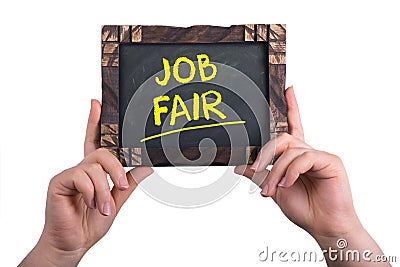 Job fair sign Stock Photo