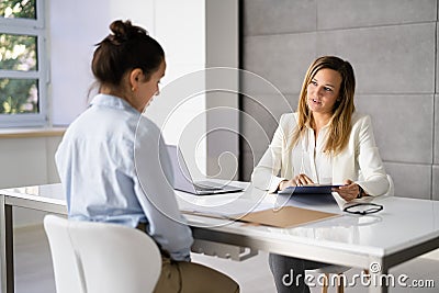Job Hiring Interview In Office Stock Photo