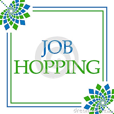 Job Hopping Green Blue Floral Square Stock Photo