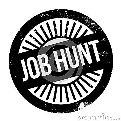 Job Hunt rubber stamp Vector Illustration