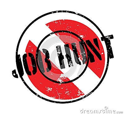 Job Hunt rubber stamp Vector Illustration