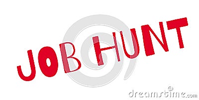 Job Hunt rubber stamp Vector Illustration