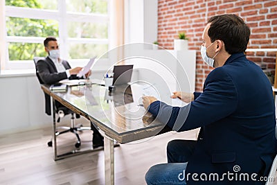 Job Interview Business Meeting At Law Office Stock Photo