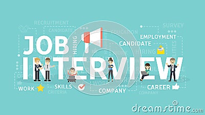 Job interview concept. Vector Illustration