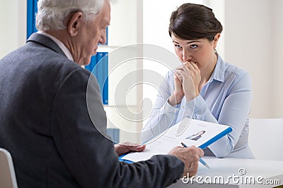 Job interview in the office Stock Photo