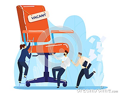 Job interview recruit hire people job search vector. Career end concept, dismiss employee executive. Jobless worker Vector Illustration