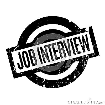 Job Interview rubber stamp Vector Illustration