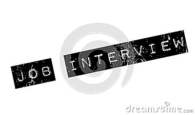 Job Interview rubber stamp Vector Illustration