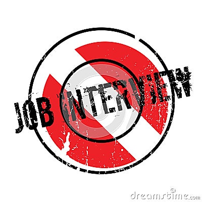 Job Interview rubber stamp Vector Illustration