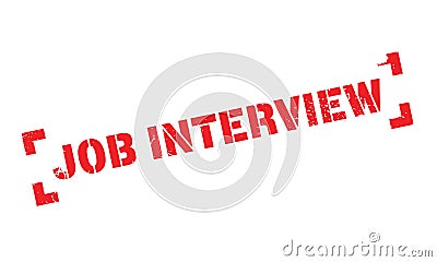 Job Interview rubber stamp Vector Illustration