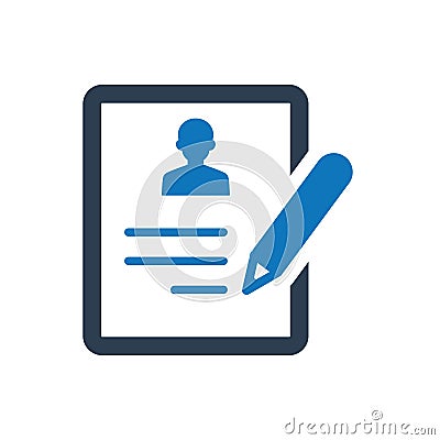 Job Letter Icon Vector Illustration