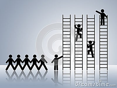 Job promotion career move work ambition Stock Photo