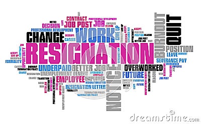 Job resignation Stock Photo