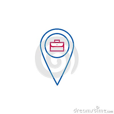 Job resume, placeholder 2 colored line icon. Simple colored element icon. Job resume, placeholder outline symbol design icon from Stock Photo