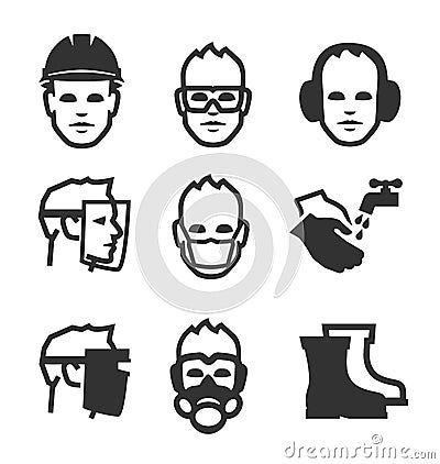 Job safety icons Vector Illustration