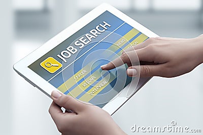 Job Search Human Resources Recruitment Career Business Internet Technology Concept Stock Photo