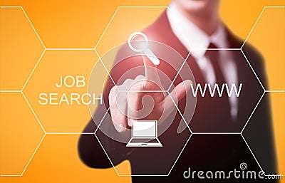 Job Search Human Resources Recruitment Career Business Internet Technology Concept Stock Photo