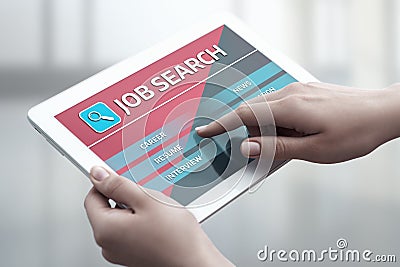 Job Search Human Resources Recruitment Career Business Internet Technology Concept Stock Photo