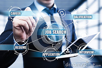 Job Search Human Resources Recruitment Career Business Internet Technology Concept Stock Photo