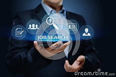 Job Search Human Resources Recruitment Career Business Internet Technology Concept Stock Photo