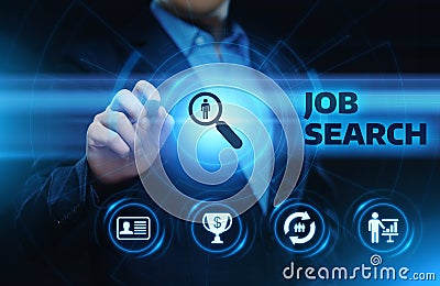 Job Search Human Resources Recruitment Career Business Internet Technology Concept Stock Photo