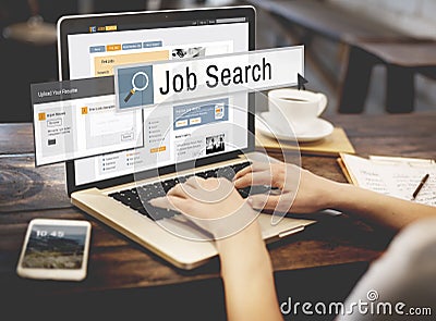 Job Search Human Resources Recruitment Career Concept Stock Photo