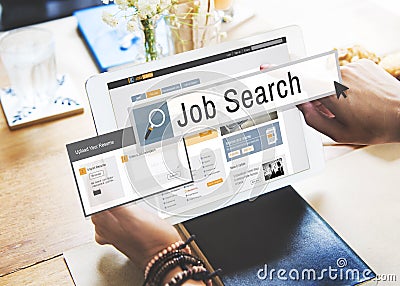 Job Search Human Resources Recruitment Career Concept Stock Photo