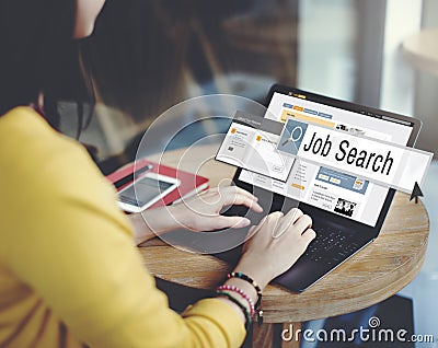 Job Search Human Resources Recruitment Career Concept Stock Photo