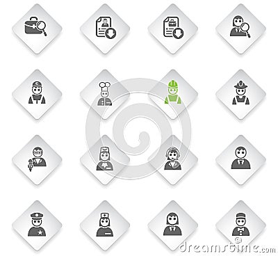 job search icon set Stock Photo