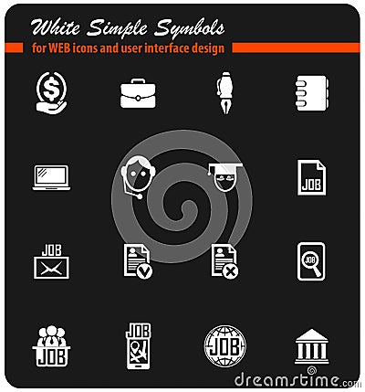 job search icon set Stock Photo