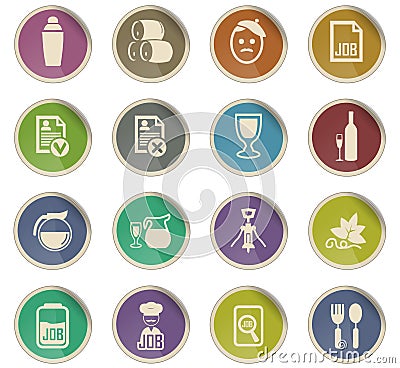 Job search icon set Vector Illustration