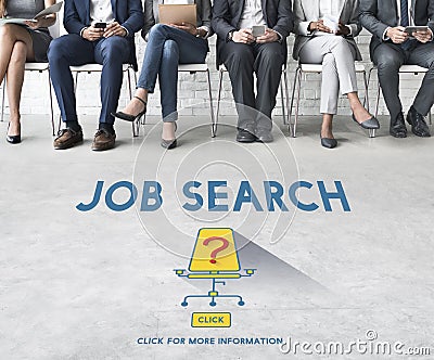 Job Search Occupation Recruitment We're Hiring Concept Stock Photo